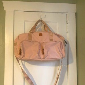 Bric's light pink boarding duffel bag